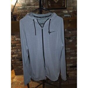 Nike Dri-FIT Full Zip Hoodie Women’s Gray Lightweight Athletic Jacket Medium
